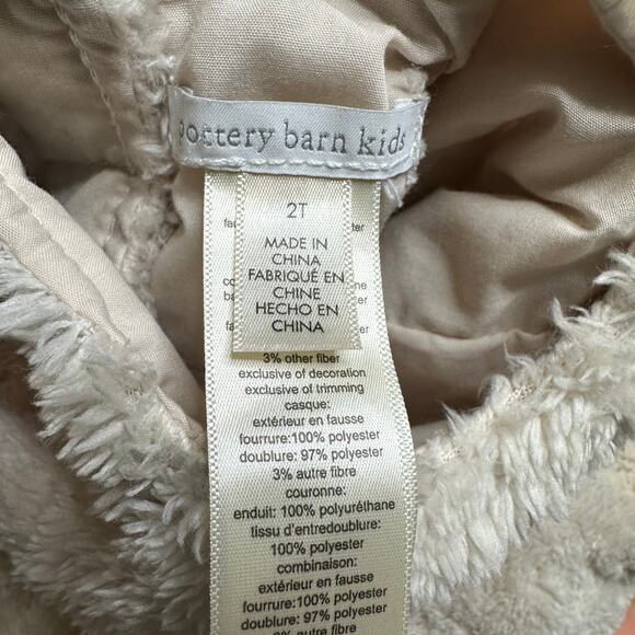 POTTERY BARN WHERE THE WILD THINGS ARE Max Cream Costume Wild One Size 2T Fleece - Picture 4 of 7